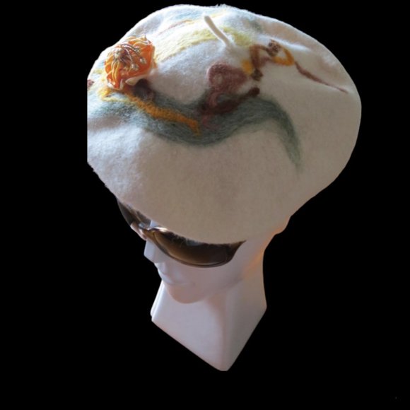 VINTAGE BERET - HAT - FRENCH CHIC - BOHEMIAN STYLE - ONE SIZE - UNBRANDED. - Picture 2 of 10